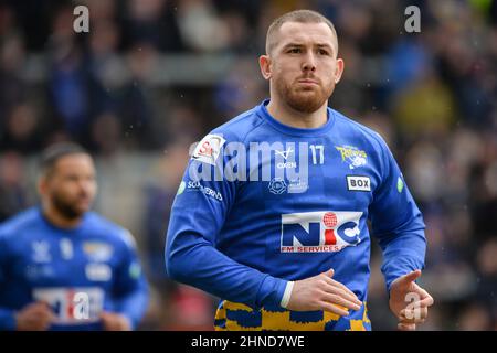 Leeds, Angleterre - 12 février 2022 - Cameron Smith (17) de Leeds Rhinos pendant l'échauffement avant la ligue de rugby Betfred Super League Round 1 Leeds Rhinos vs Warrington Wolves au stade Emerald Headingley, Leeds, Royaume-Uni Dean Williams Banque D'Images