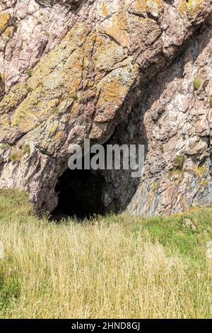 Keil Caves (associées à St Columba) à Keil près de Southend sur la péninsule de Kintyre, Argyll & Bute, Écosse, Royaume-Uni Banque D'Images