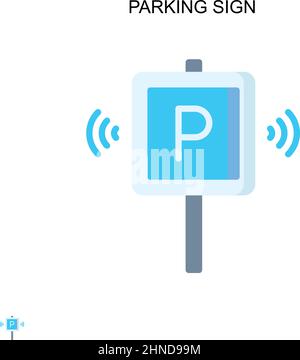 Symbole de stationnement icône vecteur simple.Modèle de conception de symbole d'illustration pour élément d'interface utilisateur Web mobile. Illustration de Vecteur