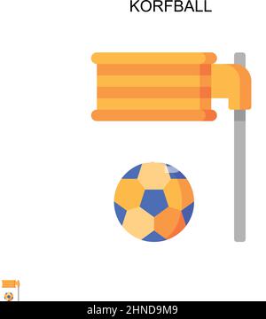 Icône de vecteur simple korfball.Modèle de conception de symbole d'illustration pour élément d'interface utilisateur Web mobile. Illustration de Vecteur