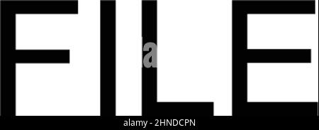 Icône de vecteur simple de fichier.Modèle de conception de symbole d'illustration pour élément d'interface utilisateur Web mobile. Illustration de Vecteur