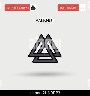 Icône de vecteur simple Valknut. Illustration de Vecteur