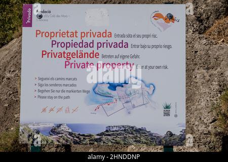 Caló d es Moro, Santanyi, Majorque, Iles Baléares, Espagne Banque D'Images