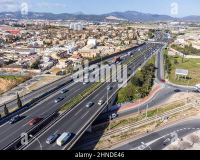 Vía de Cintura , Ma-20,​ Mallorca, Iles Baléares, Espagne Banque D'Images