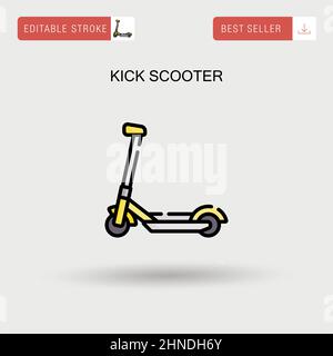 Icône de vecteur simple Kick scooter. Illustration de Vecteur