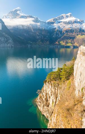 Alpes suisses. Canton d'Uri. Paysage de montagne. Banque D'Images