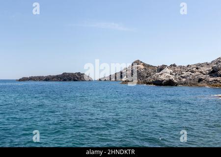 crique solitaire à cap de creus sur la costa brava Banque D'Images