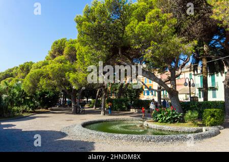 Italie, Ligurie, Arenzano, promenade Banque D'Images