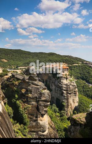 Le monastère de Varlaam, l'un des monastères des Météores en Grèce, site Banque D'Images