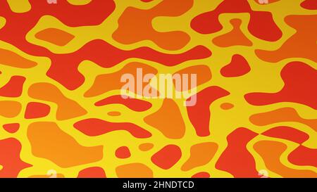 Ondes abstraites rouge, jaune et orange. Arrière-plan créatif. Banque D'Images