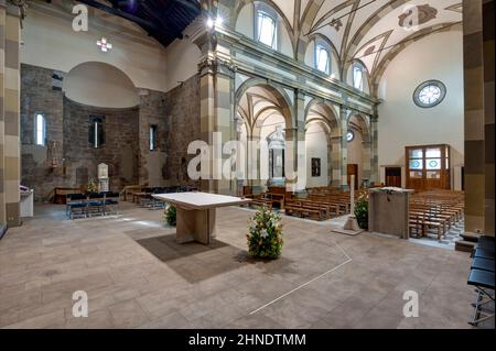 Altopascio, Lucca, Italie - 2015 mai 13 : Eglise de San Jacopo Maggiore et SS. Egidio e Cristoforo. Banque D'Images