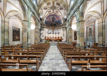 Altopascio, Lucca, Italie - 2015 mai 13 : Eglise de San Jacopo Maggiore et SS. Egidio e Cristoforo. Banque D'Images