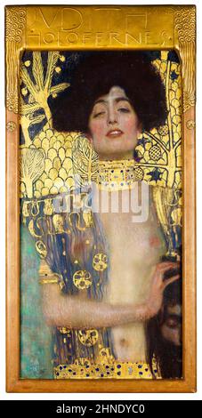 Gustav Klimt, Judith I (Holophernes), peinture, huile et feuille d'or sur toile, 1901 Banque D'Images