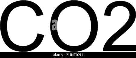 CO2 icône de vecteur simple.Modèle de conception de symbole d'illustration pour élément d'interface utilisateur Web mobile. Illustration de Vecteur