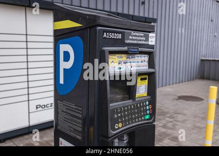 Parking à Varsovie, Pologne Banque D'Images