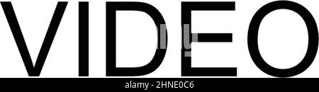 Icône de vecteur simple vidéo.Modèle de conception de symbole d'illustration pour élément d'interface utilisateur Web mobile. Illustration de Vecteur