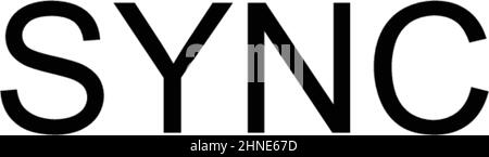 Icône de vecteur simple de synchronisation.Modèle de conception de symbole d'illustration pour élément d'interface utilisateur Web mobile. Illustration de Vecteur