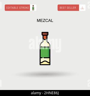 Icône de vecteur simple mezcal. Illustration de Vecteur