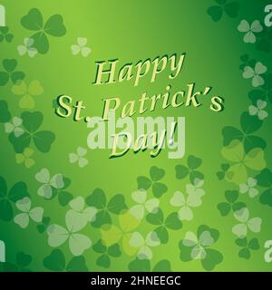 fond vert vectoriel lumineux avec trèfle - saint patricks jour Illustration de Vecteur