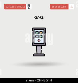 Icône de vecteur simple Kiosk. Illustration de Vecteur