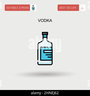 Vodka simple vecteur icône. Illustration de Vecteur