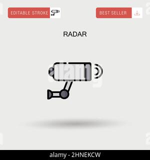 Icône de vecteur simple radar. Illustration de Vecteur