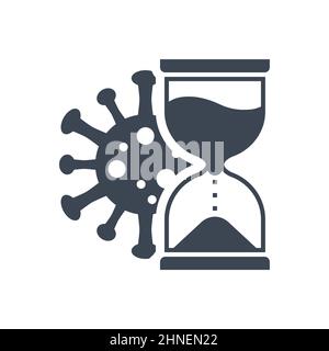Icône de glyphe vecteur lié à la période d'incubation Illustration de Vecteur