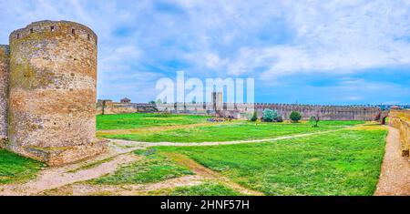 Vue panoramique sur la Citadelle de la forteresse d'Akkerman, Bilhorod-Dnistrovskyi, Ukraine Banque D'Images