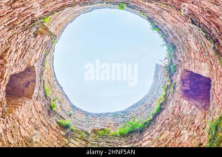 Vue panoramique depuis la tour médiévale de la forteresse d'Akkerman, Bilhorod-Dnistrovskyi, Ukraine Banque D'Images