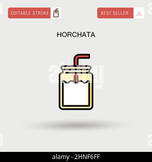 Icône de vecteur simple horchata. Illustration de Vecteur