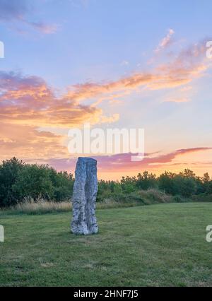 Observatoire TiCan, près de Visnjan en Istrie, Croatie en début de matinée, lever du soleil. Banque D'Images