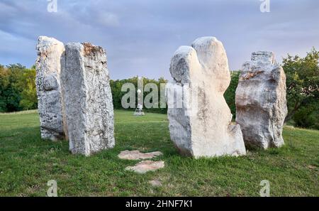 Observatoire TiCan, près de Visnjan en Istrie, Croatie en début de matinée, lever du soleil. Banque D'Images