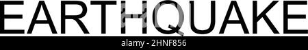 Icône de vecteur simple tremblement de terre.Modèle de conception de symbole d'illustration pour élément d'interface utilisateur Web mobile. Illustration de Vecteur