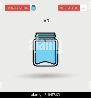 Icône de vecteur simple JAR. Illustration de Vecteur