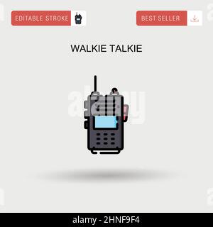 Talkie-walkie icône de vecteur simple. Illustration de Vecteur