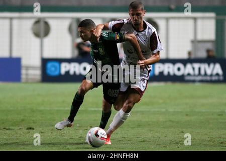 Belo Horizonte, Brésil. 16th févr. 2022. MG - Belo Horizonte - 02/16/2022 - MINEIRO 2022 AMERICA-MG X PATROCINENSE - Marlon joueur de America-MG lors d'un match contre Patrocinense au stade Independencia pour le championnat Mineiro 2022. Photo: Fernando Moreno/AGIF/Sipa USA crédit: SIPA USA/Alay Live News Banque D'Images