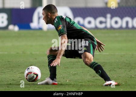 Belo Horizonte, Brésil. 16th févr. 2022. MG - Belo Horizonte - 02/16/2022 - MINEIRO 2022 AMERICA-MG X PATROCINENSE - Marlon joueur de America-MG lors d'un match contre Patrocinense au stade Independencia pour le championnat Mineiro 2022. Photo: Fernando Moreno/AGIF/Sipa USA crédit: SIPA USA/Alay Live News Banque D'Images