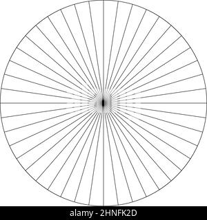 Diagramme circulaire, diagramme circulaire circulaire circulaire de 2 à 65 sections, secteurs. Cercle divisé segmenté - illustration vectorielle de stock, graphiques clip-art Illustration de Vecteur