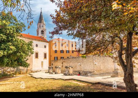 Église Saint Elias dans le centre historique de la ville de Zadar, Croatie, Europe. Banque D'Images