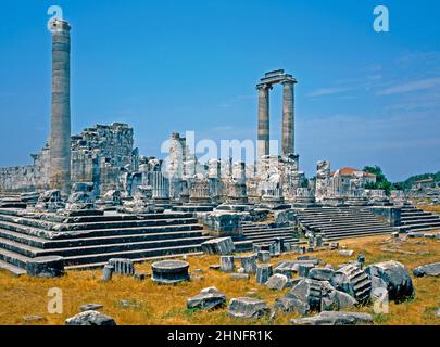 Temple d'Apollon, Sanctuaire d'Apollon, Didyma, Turquie Banque D'Images