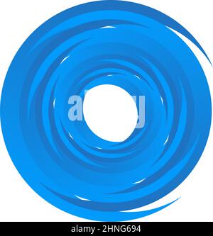 Spirale, tourbillon, tourbillon. Cercle segmenté rotatif, élément de conception de cercle de snoosh circulaire, vecteur d'icône - illustration de vecteur de stock, graphiques clip-art Illustration de Vecteur