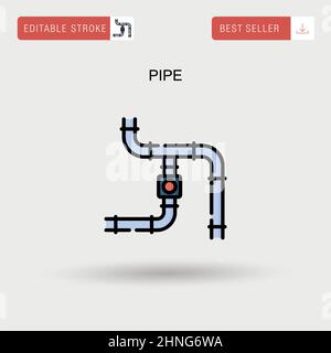 Icône de vecteur simple de tuyauterie. Illustration de Vecteur