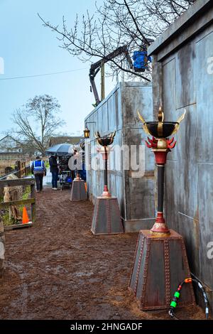 Sur place tournage à Steveston Colombie-Britannique Canada Banque D'Images