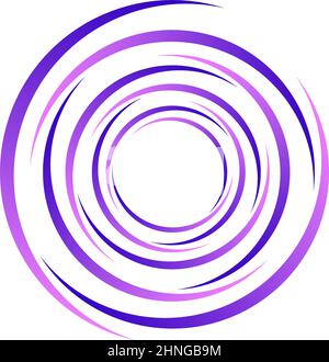 Spirale, tourbillon, tourbillon. Cercle segmenté rotatif, élément de conception de cercle de snoosh circulaire, vecteur d'icône - illustration de vecteur de stock, graphiques clip-art Illustration de Vecteur