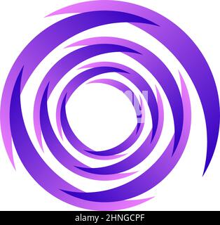 Spirale, tourbillon, tourbillon. Cercle segmenté rotatif, élément de conception de cercle de snoosh circulaire, vecteur d'icône - illustration de vecteur de stock, graphiques clip-art Illustration de Vecteur