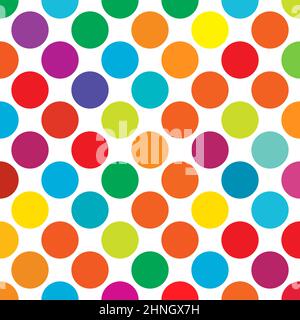 Aléatoire coloré, cercles diffus, motif points. Taches de peinture éparpillées, pois - illustrations vectorielles, graphiques clip-art Illustration de Vecteur