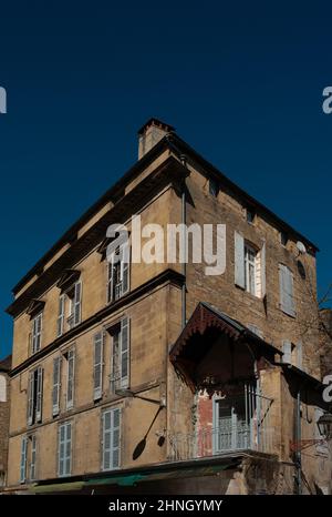 Construction d'un coin de la rue de la République et impasse de la République, Sarlat, Dordogne, France Banque D'Images