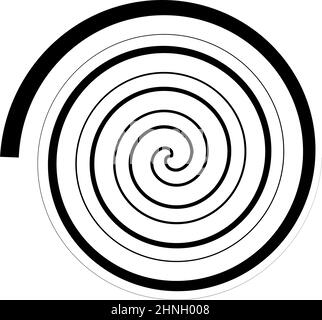 Elément graphique en spirale simple. Twirl, Swirl, Whirl Element - illustrations vectorielles, graphiques clip-art Illustration de Vecteur