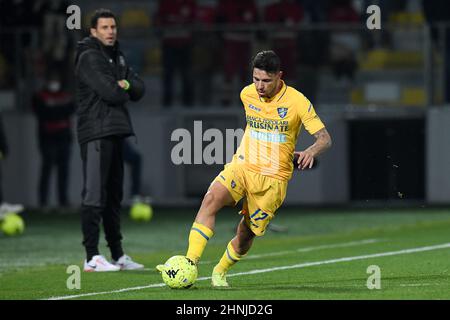 Frosinone, Italie. 16th févr. 2022. Emanuele Cicerelli de Frosinone pendant le match de football série B au Stadio Benito Stirpe, Frosinone v Como le 16 février 2022 à Frosinone, Italie. (Photo par AllShotLive/Sipa USA) crédit: SIPA USA/Alay Live News Banque D'Images