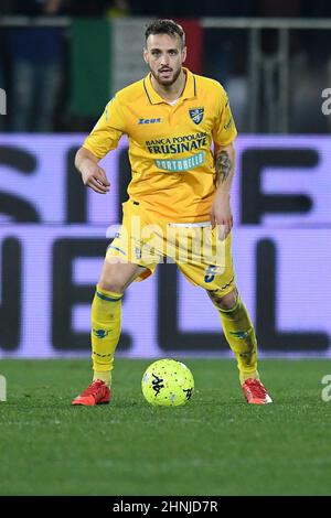 Frosinone, Italie. 16th févr. 2022. Federico Gatti de Frosinone pendant le match de football série B au Stadio Benito Stirpe, Frosinone v Como le 16 février 2022 à Frosinone, Italie. (Photo par AllShotLive/Sipa USA) crédit: SIPA USA/Alay Live News Banque D'Images